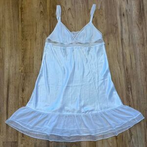 Victoria's Secret white lace babydoll slip dress Size L